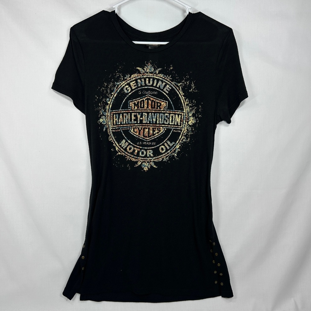 Harley-Davidson Black Widow Port Charlotte FL Studded Hem Tee – Small